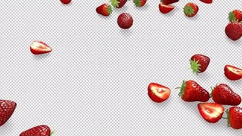 Falling Strawberries Stock Motion Graphics