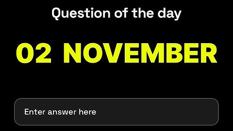 Dropee Question of the day 02 November | Dropee Question of the day Today | #dropee |