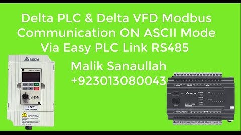 Delta PLC & Delta VFD Modbus Communication ON ASCII Mode Via Easy PLC Link RS485