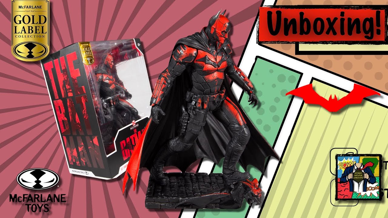 The Batman Estatua Posada Edición Exclusiva Roja & Negro McFarlane Toys  Black & Red Statue Unboxing - YouTube