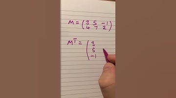 Finding the transpose of a non square matrix #math #alevelfurthermaths #linearalgebra