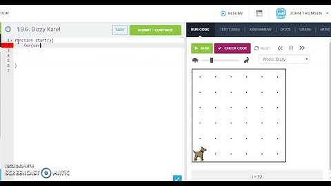 Karel Flips in Place