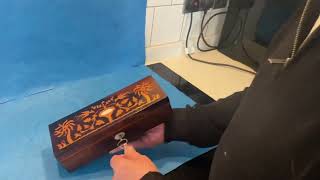 William IV Rosewood & Satinwood Glove Box.