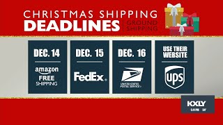 Important holiday shipping deadlines: Get your packages under the tree before Christmas Day