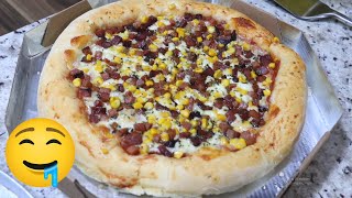 A MELHOR PIZZA CASEIRA 😍 Massa de Pizza feita em casa igual da pizzaria, fácil e prática !!