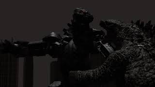 Godzilla vs mechagodzilla fight recreation [Blender]