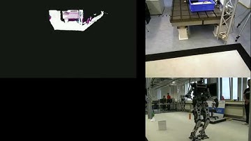 Our Humanoid Robot LOLA approximates moving objects with a Kinect in complex environments