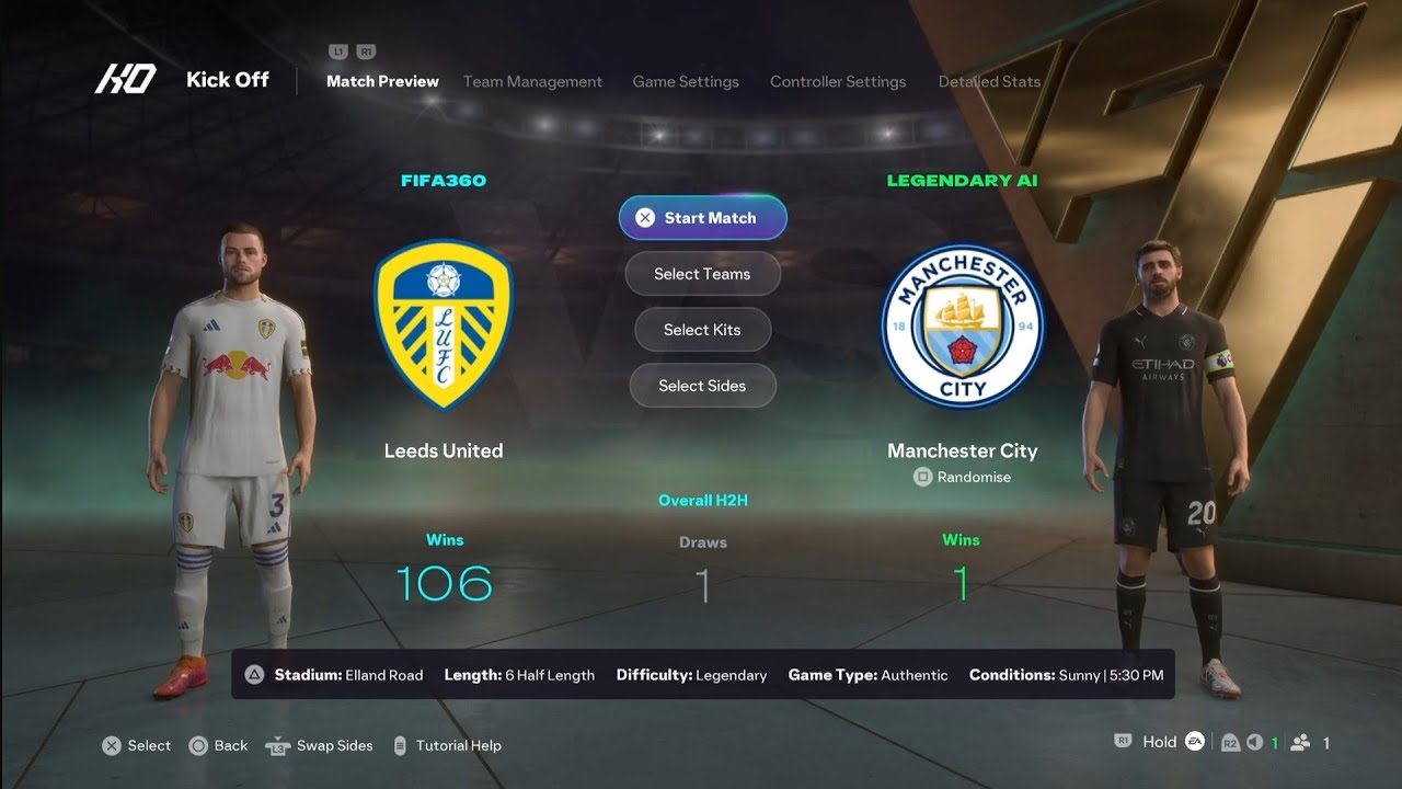 EA SPORTS FC 26 | Legendary | Premier League | Leeds Utd v Manchester City | Elland Road