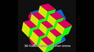3D Cubes Demo by Python Ursina