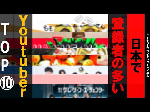 ユーチューバー登録者ランキングTOP１０