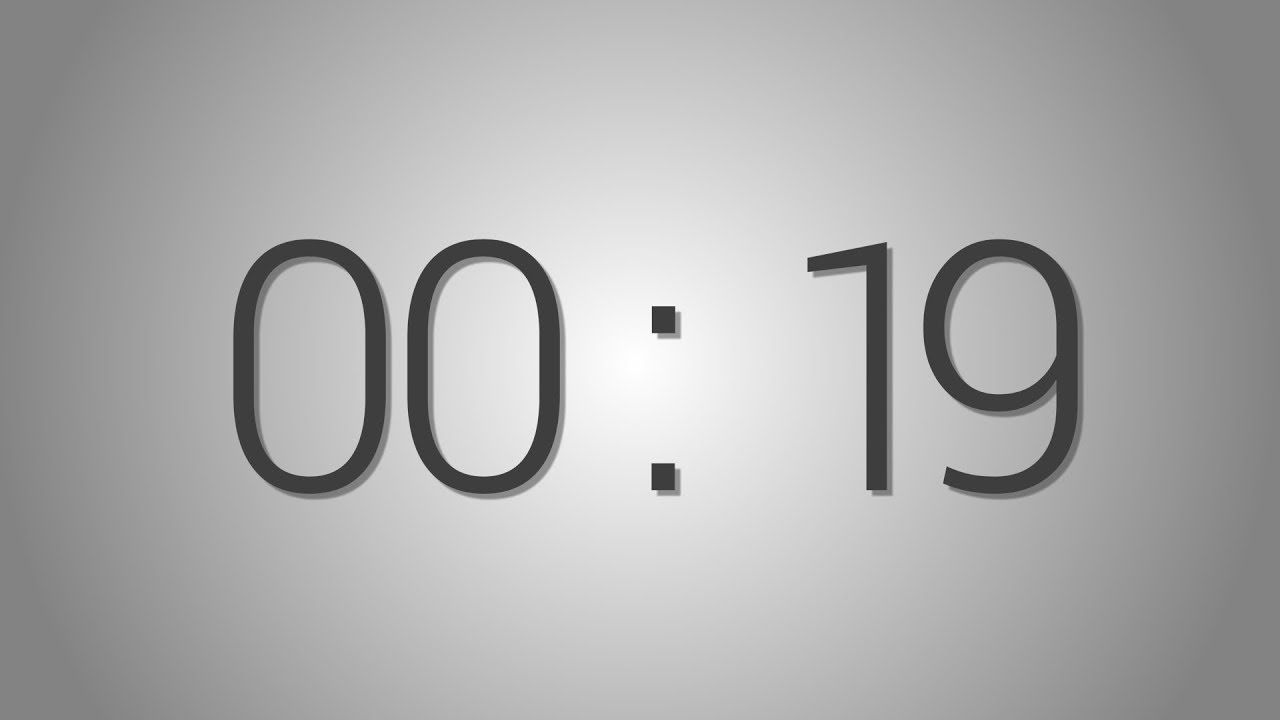 19 Seconds countdown Timer - 5 beep at the end | Simple Timer (nineteen ...