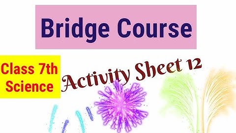# 7th Class # Science # Activity sheet 12 # Bridge Course # Semi English Medium Day 12 |