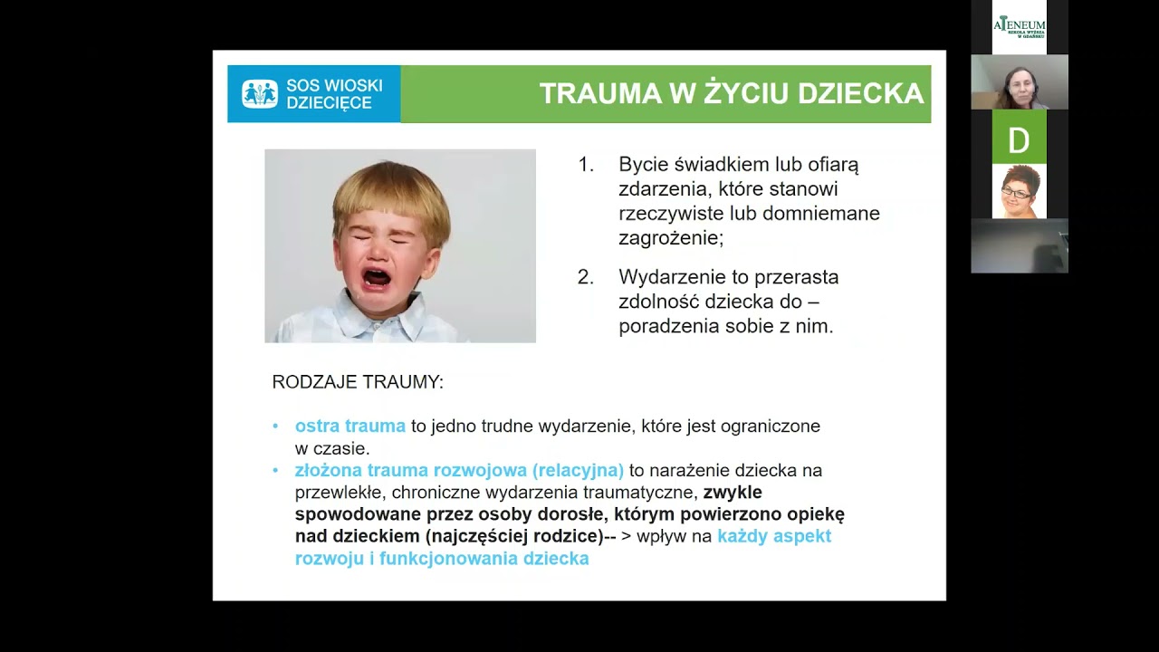 Praca w pieczy zastępczej z dzieckiem z doświadczeniem traumy - mgr Beata Kulig
