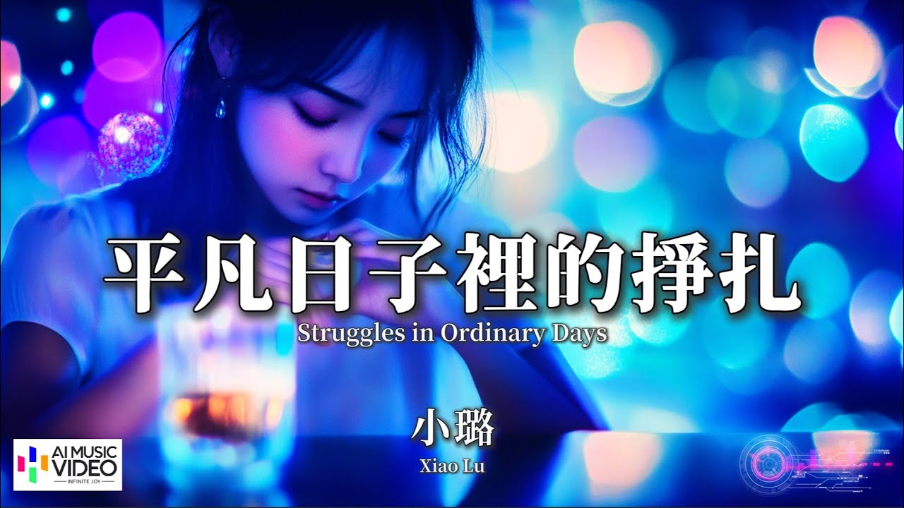 【高清MV】小璐 - 平凡日子裡的掙扎【Pinyin + Eng Sub | AI音樂視頻 | 繁體拼音英文動態字幕】Xiao Lu 【小璐  - 平凡日子里的挣扎】