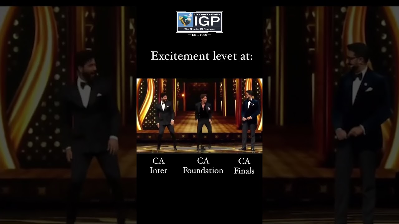 Excitement Level of CA Students 😂 | CA Inter vs Foundation vs Finals #excitement #shorts #funny