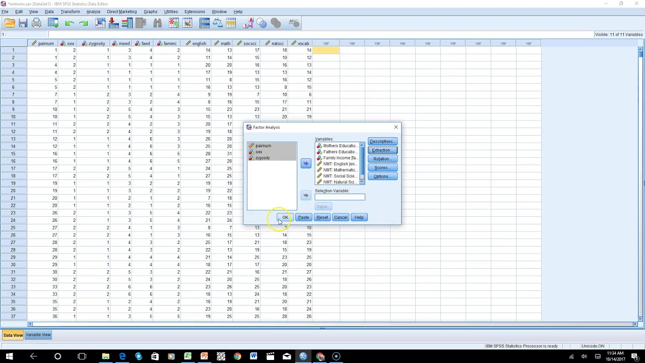 16 ти факторный тест. SPSS Factor Analysis. Тест спсс. Двумерные таблицы в спсс. График максимальных и минимальных спсс.