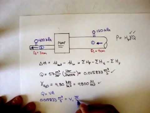 Power and Energy: Example 1: Part 1 [Fluid Mechanics #32]