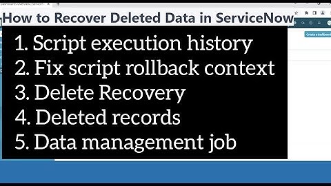 How to Recover Deleted Data in ServiceNow: Multiple Ways Explained #servicenow #servicenowdeveloper