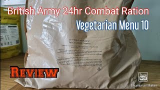 British Army 24hr combat ration  Vegetarian Menu 10 | MRE Taste Testing