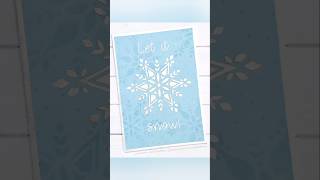 Sparkly 5x7 Snowflake Card Using A Colorful Life Designs Mid Month Motivation Stencil