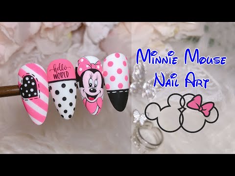 Vẽ Mickey Minnie Nail đơn Giản ANALIA Nails