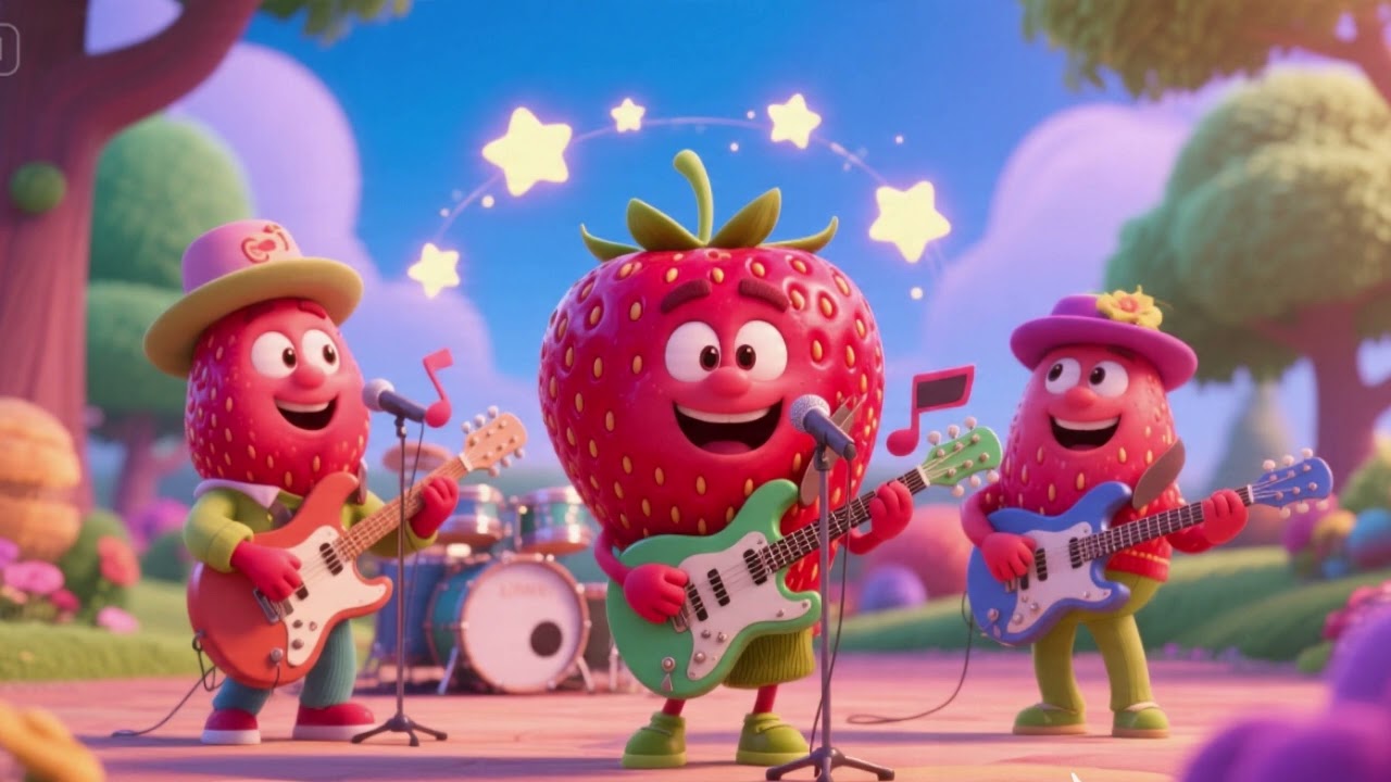 The Singing Strawberry Band 🍓🎶🌟 | Fun Kids Song Adventure - YouTube