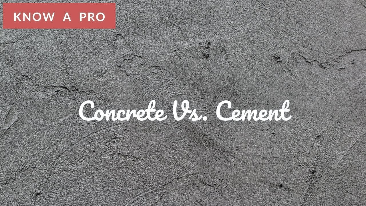 Concrete Vs. Cement Slabs | Know A Pro - YouTube