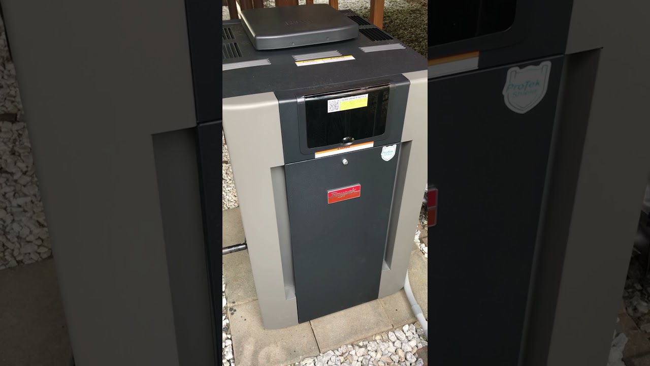 Raypak pool heater weird sound - YouTube