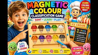 Información MAGNETIC COLOUR SORTING GAME 🍦🌈 | Fun Learning Game   #magnet #diy #stem #toys Noticias
