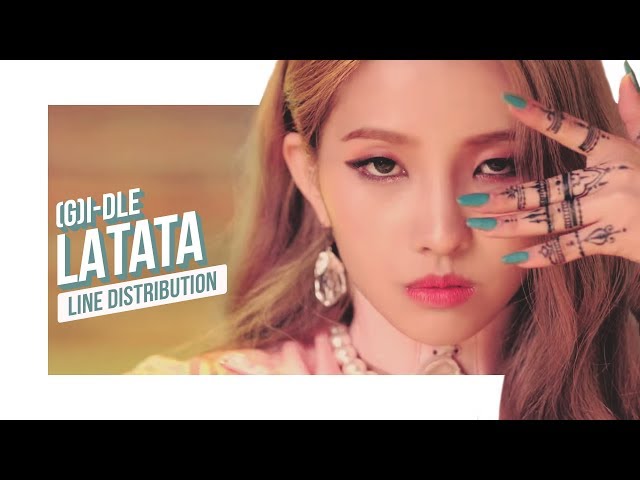 (G)I-DLE - LATATA Line Distribution (Color Coded) | (여자)아이들 class=