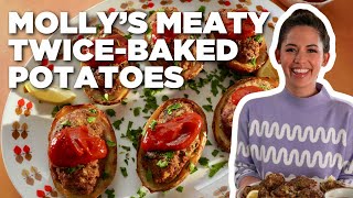 Molly Yeh's Meaty Twice-Baked Potatoes | Girl Meets Farm | Food Network