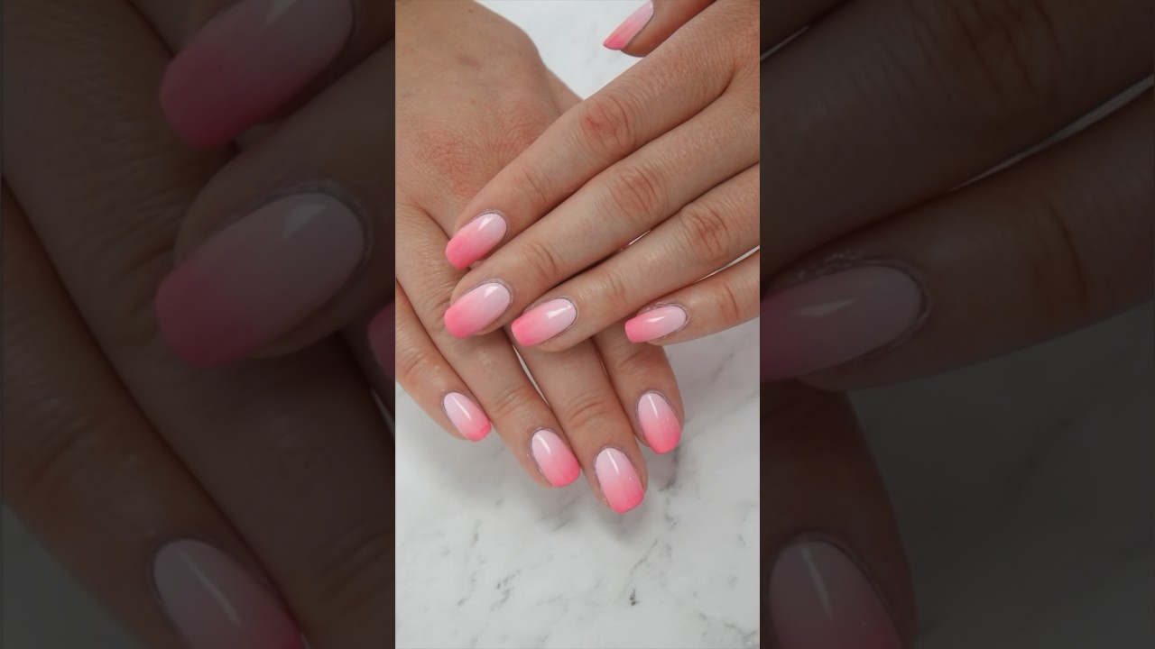 french ombre? baby boomer? needs a cuter name!! 🩷🩷🩷 #nails #nailart, chrome nails