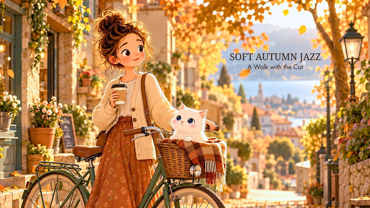 Soft Jazz ☕ Cozy Autumn Morning Playlist 🍂 | Coffee to Go | A Slow Walk Down the Golden Hill