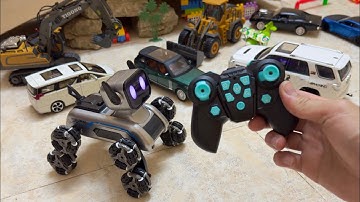 Rc stunt Car robot dog 8 wheels, Remote control robot Dog toy | Unbox & test