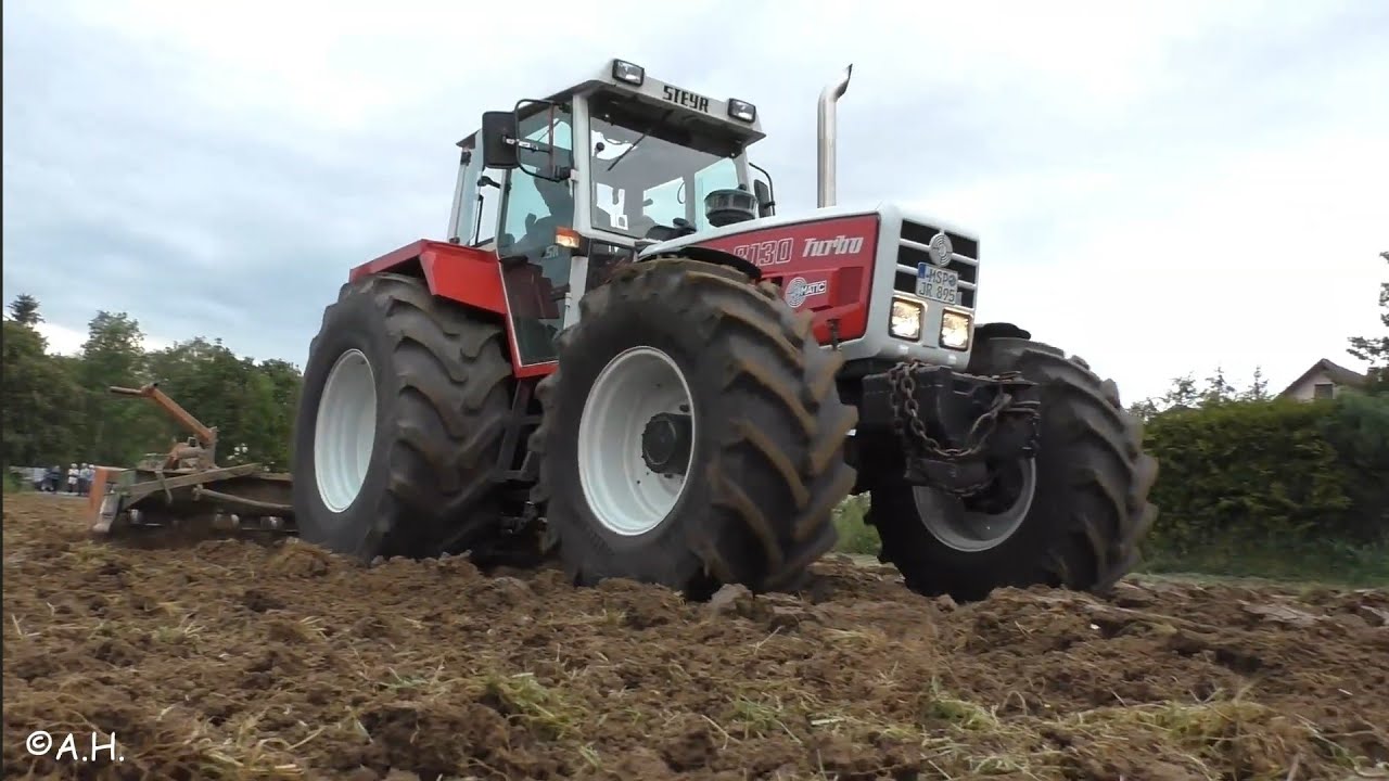 Steyr 8130 Turbo & Amazone Kreiselegge Bodenbearbeitung SOUND Straight Pipe UNCUT Kreiseln Aussaat