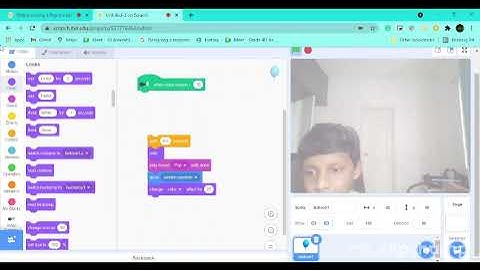 Pop the balloon in scratch||simple project with video sensing|| Ram Rocking|