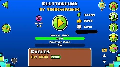 Geometry Dash - Clutterdunk by Darnoc 100% Complete (Insane Level)