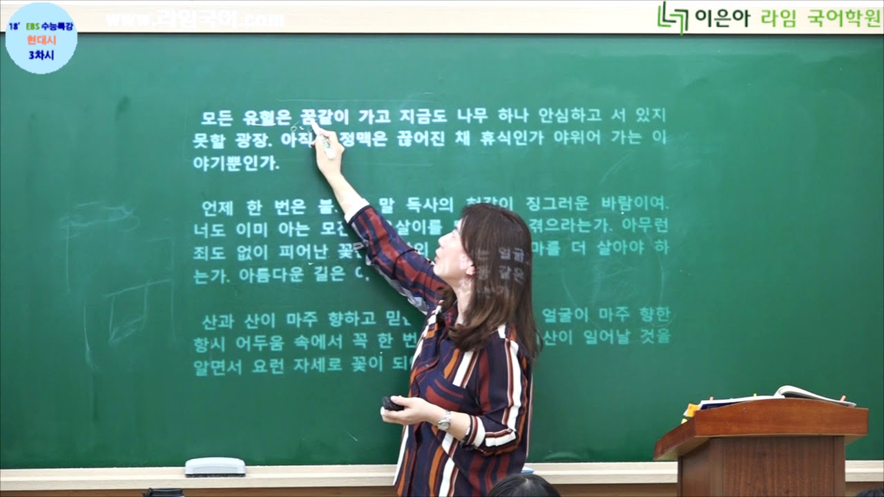 이은아 라임 국어학원 - 수능특강, 휴전선 + 연관작품 나비와 철조망