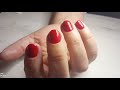 Кроваво-красное покрытие. Без маникюра...Malowanie lakierem żelowym, bez manicure