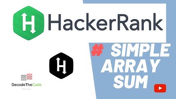 # 2 SIMPLE ARRAY SUM | HACKERRANK Problem solution