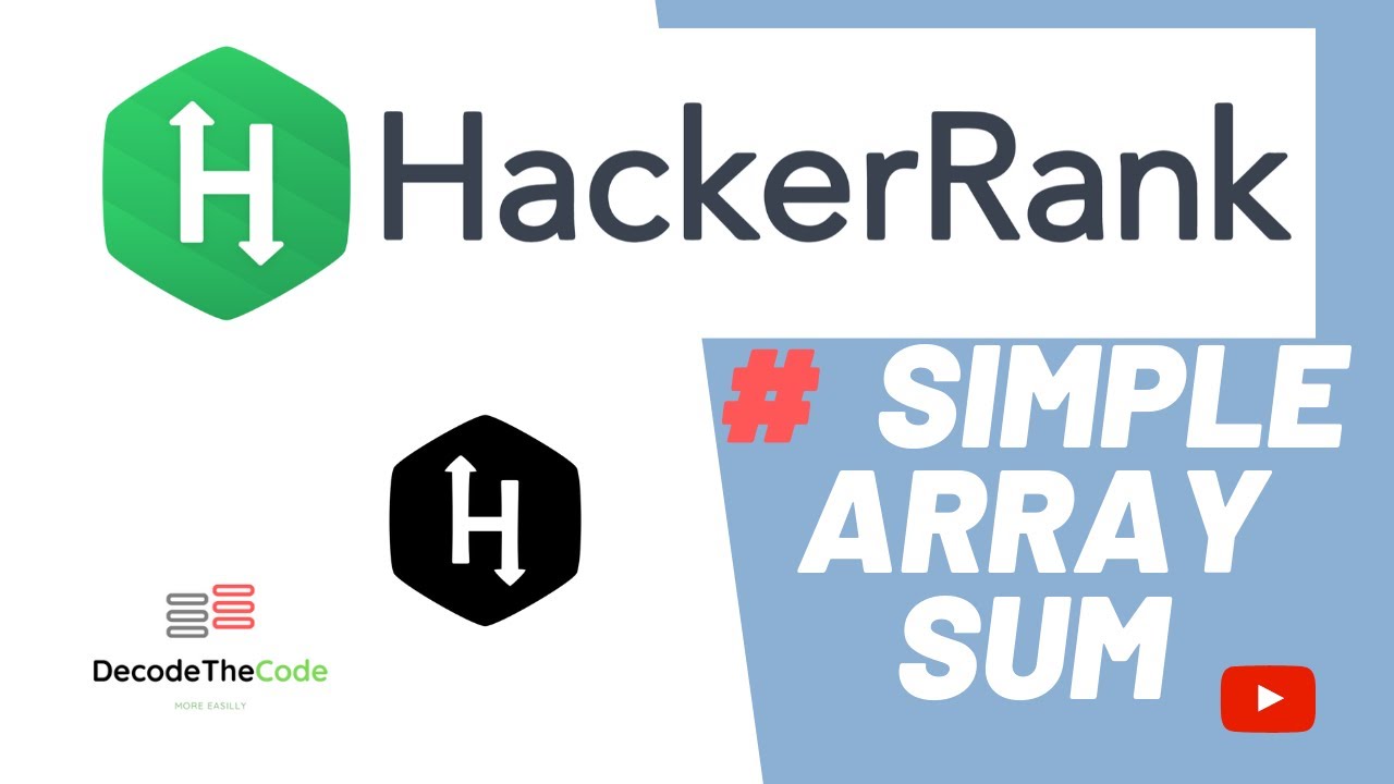 # 2 SIMPLE ARRAY SUM | HACKERRANK Problem solution - YouTube