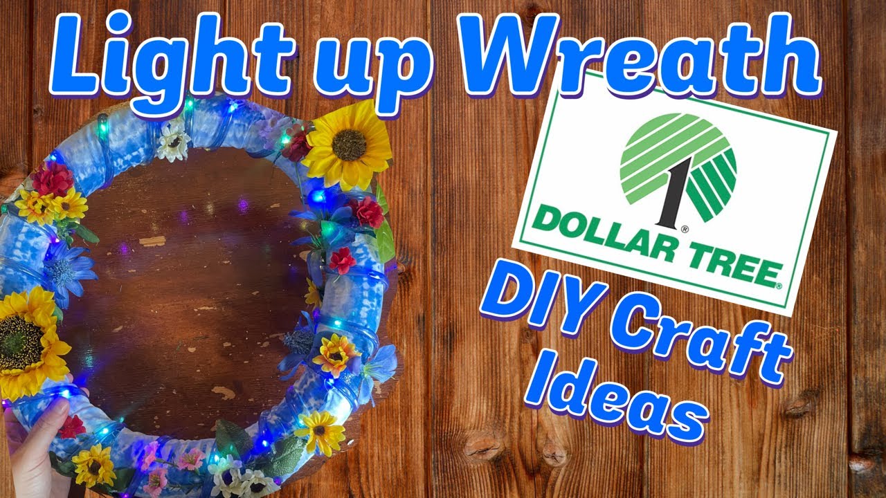 Light-Up Wreath: Dollar Tree DIY Craft Wreath with Pool Noodle, Flowers ...