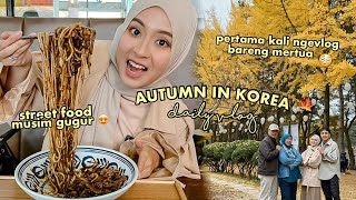 AUTUMN IN KOREA 🍁 JALAN2 KE PULAU NAMI SAMBIL STREETFOOD AN MUSIM GUGUR! 😍 ADA JAJANGMYEONG HALAL!