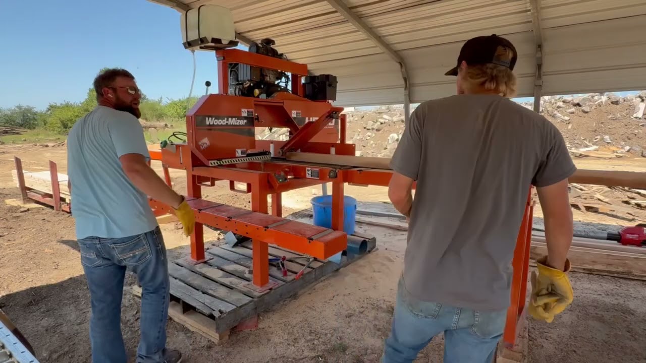 First Pass On The HR120 | Resawing Cants Into 6/8 Lumber | The Ozarks Sawyer