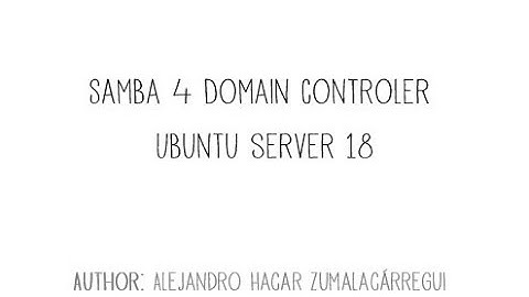 Samba Domain Controller Configuration for Ubuntu Server 18
