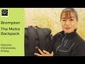 Brompton Metro Backpack - new for 2020