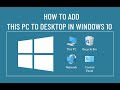 Retrouver Icon de Ce PC au bureau