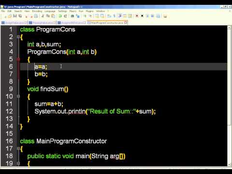Java in Hindi (Constructor - Local Variable and Instance Variable having Same Name)