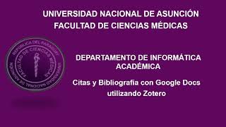 Utilizar Zotero desde Google Docs para agregar citas y obtener bibliografía