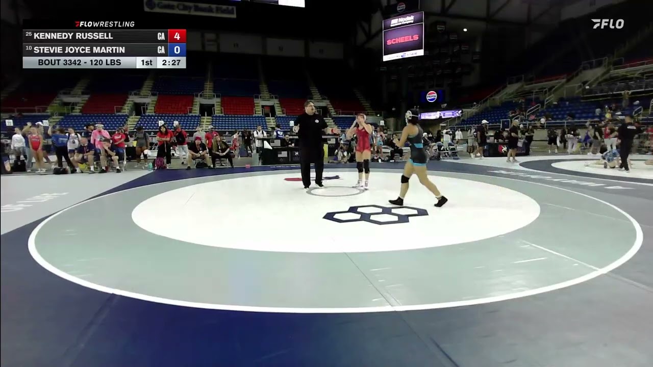 USMC Junior & 16U Nationals | 120 lbs Women’s Freestyle 7th | Kennedy Russell vs Stevie Joyce Martin